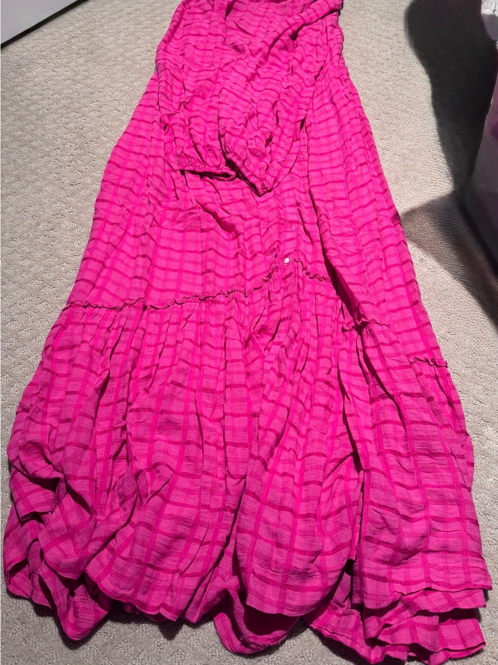 Free People Fuchsia Pink Maxi Dress - Picture 3 of 4